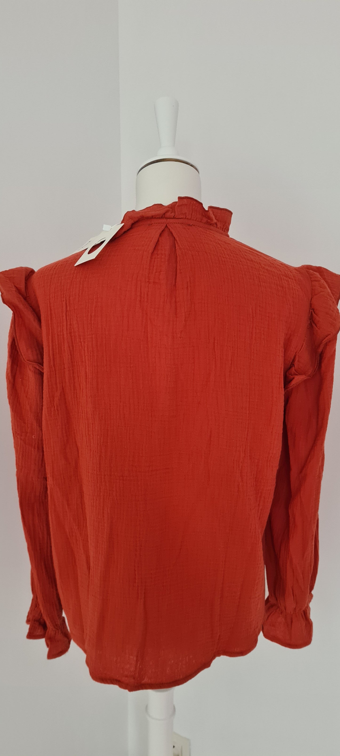Chemise gaze de coton terracotta Taille S
